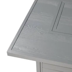 Oakland Living Aluminum Rectangle 48" X 36" 55000 BTUs Propane Wood Texture Panel Design Outdoor Patio Dining Table Gray -Garden & Outdoors GUEST f7f51d7f 83bf 4621 b498 eb111b49a74b