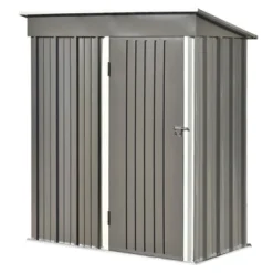 Patio 5ft X 3ft Garden Shed, Metal Lean-to Storage Shed With Lockable Door-ModernLuxe -Garden & Outdoors GUEST fa100e67 77b5 47c7 b551 ba700fd02134