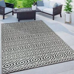 World Rug Gallery Contemporary Geometric Reversible Plastic Outdoor Rugs -Garden & Outdoors GUEST fa3cbe55 9c59 47e3 8e63 d6b0fb54dd99