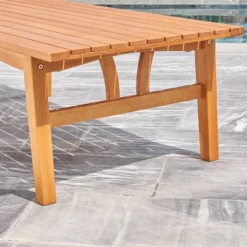 Kapalua Honey Nautical Eucalyptus Wooden Outdoor Table - Vifah -Garden & Outdoors GUEST fba58547 6614 4573 9398 072b3739f72f