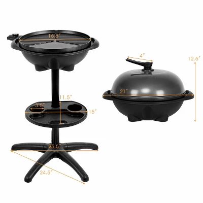 Costway Electric BBQ Grill 1350W Non-stick 4 Temperature Setting Outdoor Garden Camping 3 Costway Electric BBQ Grill 1350W Non-stick 4 Temperature Setting Outdoor Garden Camping