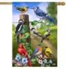 Country Birds Spring House Flag Goldfinches Blue Jay 28" X 40" Briarwood Lane -Garden & Outdoors GUEST fc753bcd 82e0 490c b7e9 f680b99dfe97