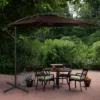 Northlight 10' Outdoor Patio Off-Set Crank And Tilt Umbrella - Brown -Garden & Outdoors GUEST fc94569c 7988 40ce bc88 50e19eae0ed6
