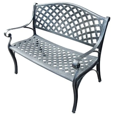 Modern Aluminum Patio Bench - Oakland Living 8 Modern Aluminum Patio Bench - Oakland Living - Image 6