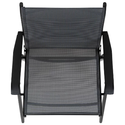 Flash Furniture Black Outdoor Folding Patio Sling Chair (2 Pack) 9 Flash Furniture Black Outdoor Folding Patio Sling Chair (2 Pack) - Image 7