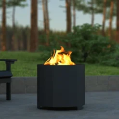 Emma And Oliver Steel Portable Smokeless Wood Burning Firepit With Waterproof Cover For Outdoor Use -Garden & Outdoors GUEST fde3f507 ea17 4b57 84a0 9aad61e3d8ed