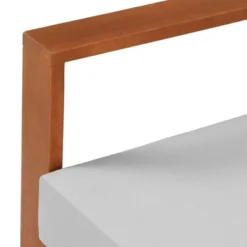 Grafton Eucalyptus 3 Seat Outdoor Bench With Cushions - Gray/Natural - Alaterre Furniture -Garden & Outdoors GUEST ff13b2a7 dae6 4e8e 947b 8758f31d2430