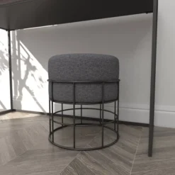 Metal Fabric Patio Garden Stool - Olivia & May -Garden & Outdoors GUEST ff29016f ba3a 42e7 9954 708a8a17bc81