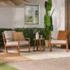 Saracina Home 3pc Modern Slat-Back Acacia Outdoor Conversation Set With Cushions 1 Saracina Home 3pc Modern Slat-Back Acacia Outdoor Conversation Set With Cushions -Garden & Outdoors GUEST ff43bf54 5c8e 4ce6 8b54 e6fa383520d6